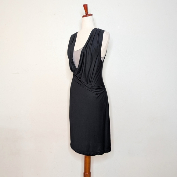 Theory‎ Drape Neck Layered Sleeveless Modal Tank Dress Size Medium - Picture 3 of 8